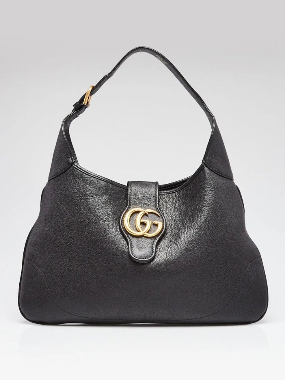 Gucci Black Leather Double G Aphrodite Medium Shoulder Bag - Picture 3 of 12